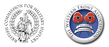 Logos of the British Commission for Military History and the Western Front Association