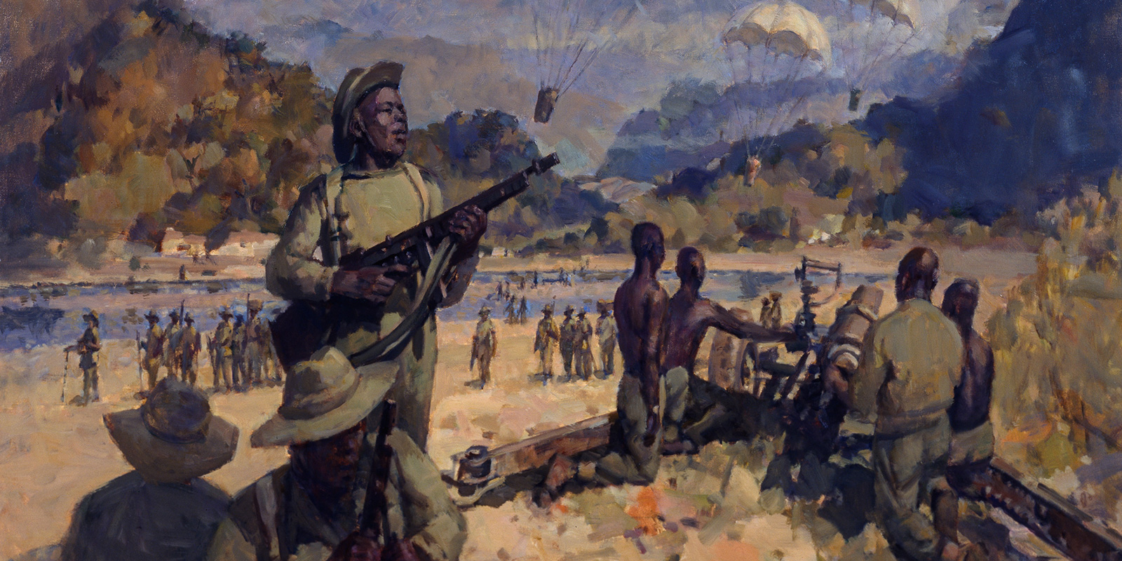 Troops of the Royal West African Frontier Force in the Arakan, Burma, c1944