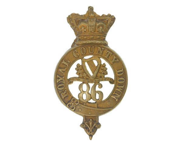 Glengarry badge, other ranks, 86th (Royal County Down) Regiment of Foot, 1874-1881