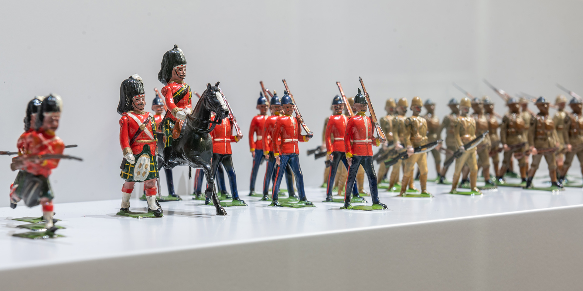Toy soldiers on display in Formation gallery