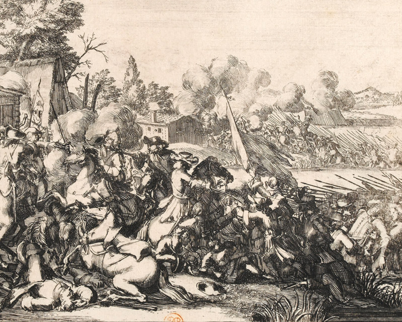 The Duke of Schomberg and Doctor Walker killed while crossing the Boyne