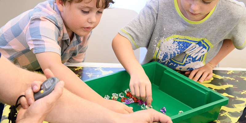 Children attending an activity workshop