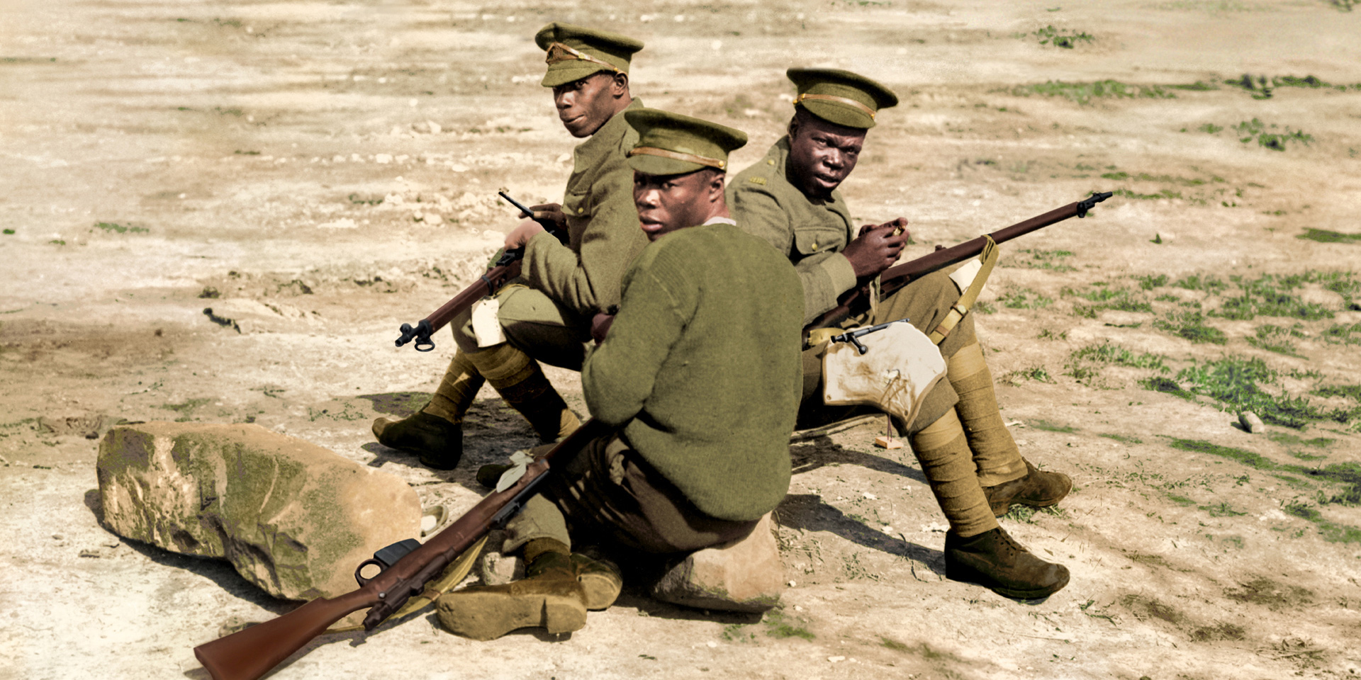 Soldiers of the British West Indies Regiment, France, 1916