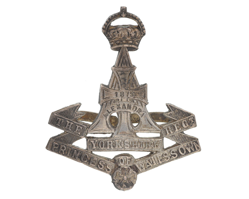 Officer's cap badge, The Green Howards (Alexandra Princess of Wales’s Own Yorkshire Regiment), c1904