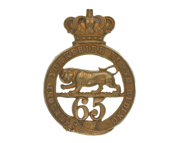 Other ranks' glengarry badge, 65th (2nd Yorkshire, North Riding) Regiment, c1874