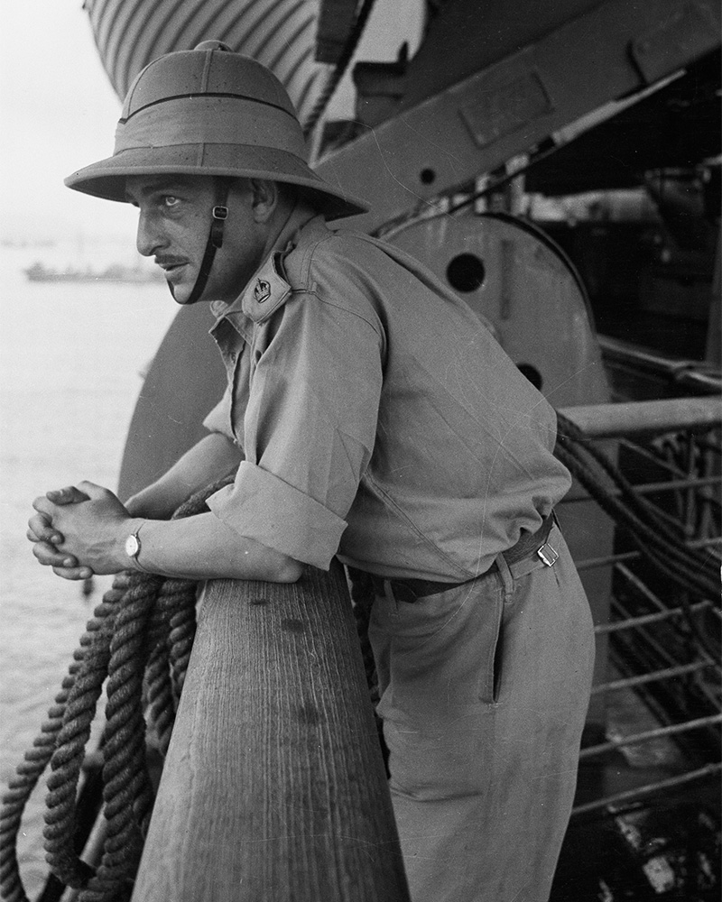 Major Charles Rich, aboard HMT Orion en route to Egypt, 1941