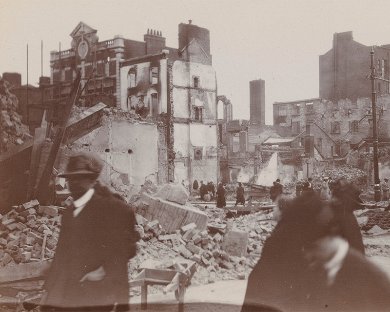 The destruction following the Easter Rising in Dublin, 1916