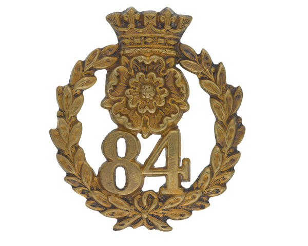 Glengarry badge, 84th (York and Lancaster) Regiment, c1874