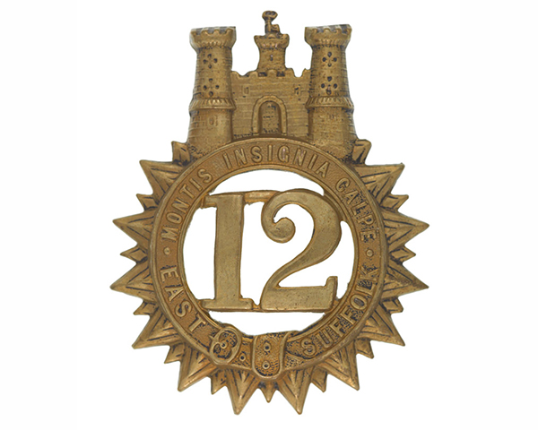 Glengarry badge, 12th (East Suffolk) Regiment of Foot, c1874