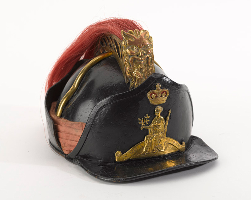 Officer’s leather helmet, 9th Regiment of Foot, c1780