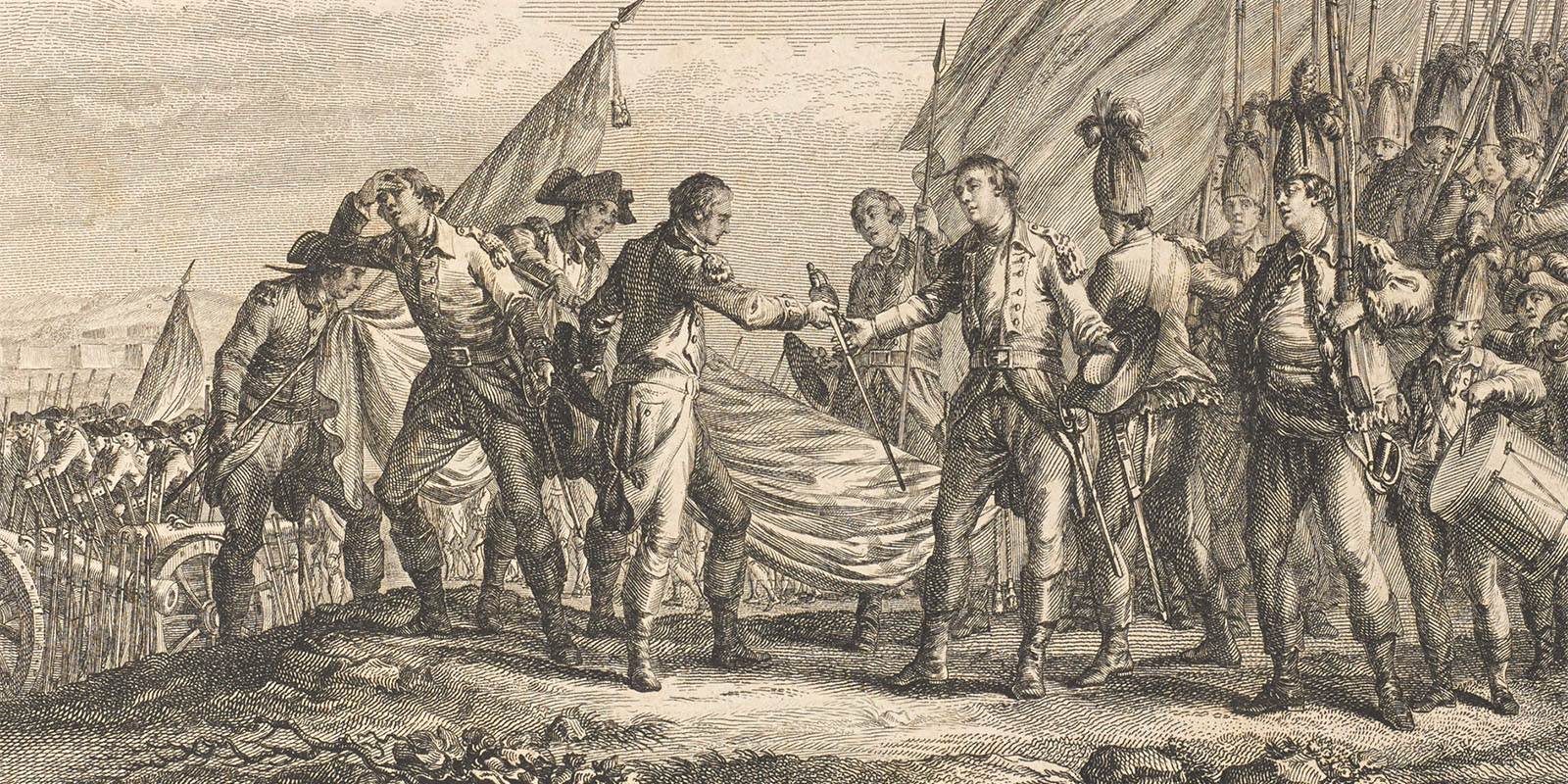 The surrender of General Burgoyne at Saratoga, 1777