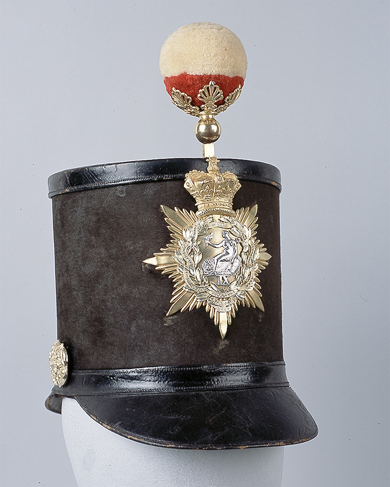 Shako, 9th (The East Norfolk) Regiment of Foot, 1844