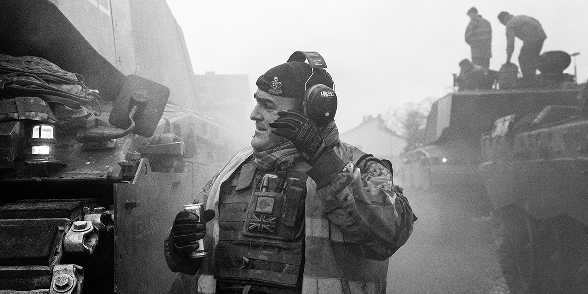 Tank commander Corporal Matty Hall of D Squadron, The Queen's Royal Hussars, c2018