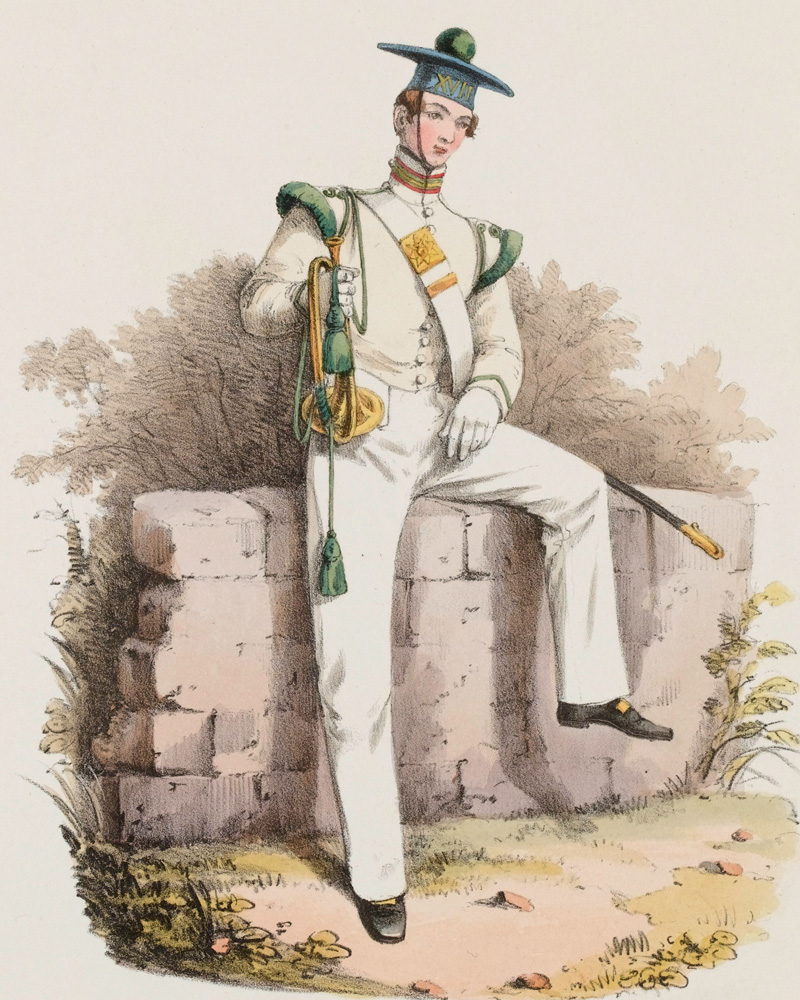 Bugler of the 17th Regiment of Foot, c1828 