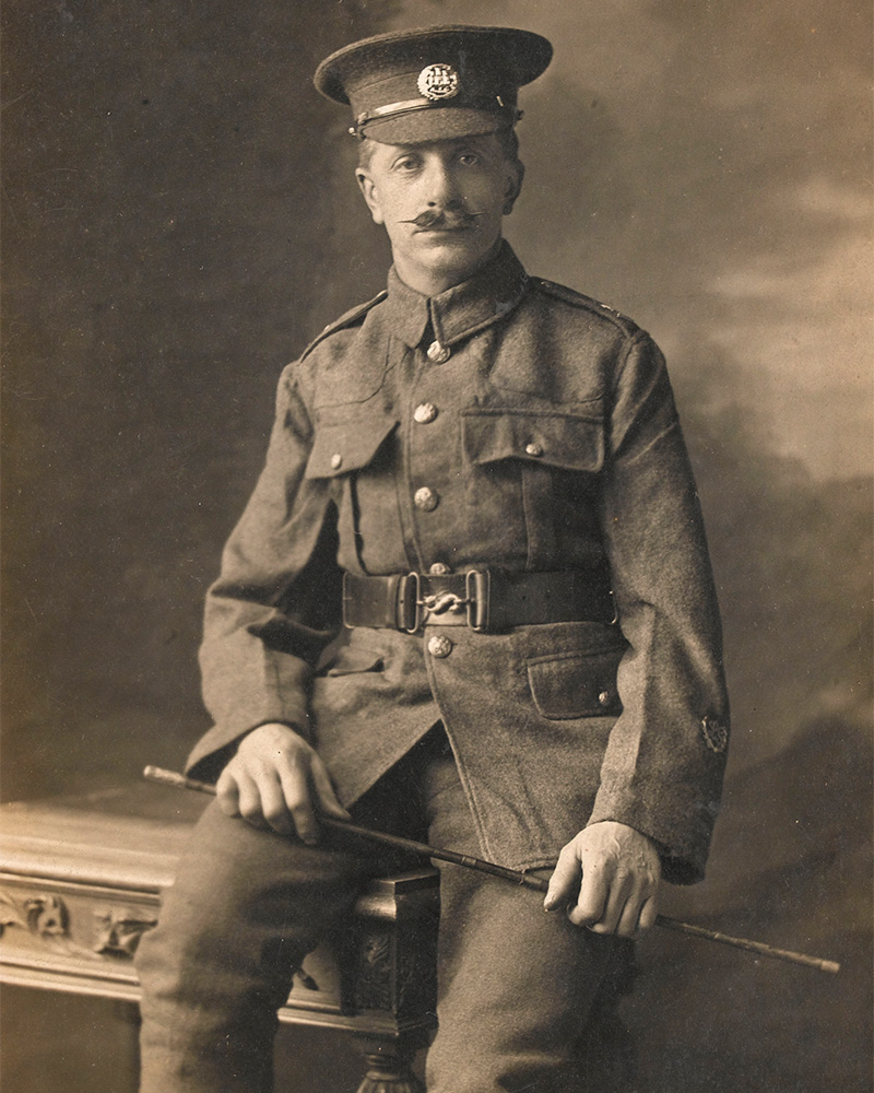 Soldier of The Northamptonshire Regiment in service dress, c1914