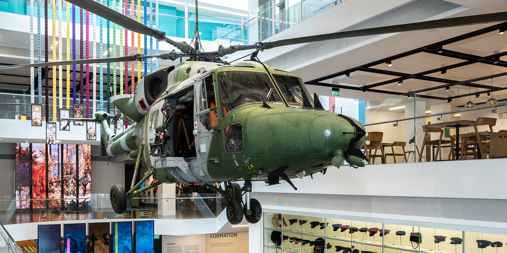 Lynx helicopter on display at the National Army Museum