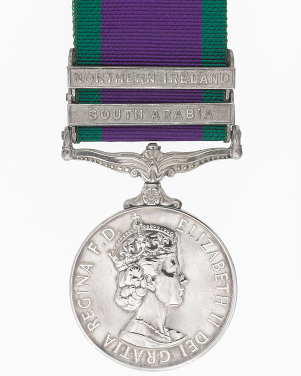 General Service Medal 1962-2007, with clasps for 'South Arabia' and 'Northern Ireland', Sergeant DG Holliday, Royal Northumberland Fusiliers