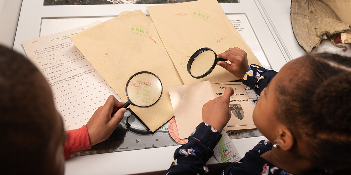 Children attending a codebreaker workshop