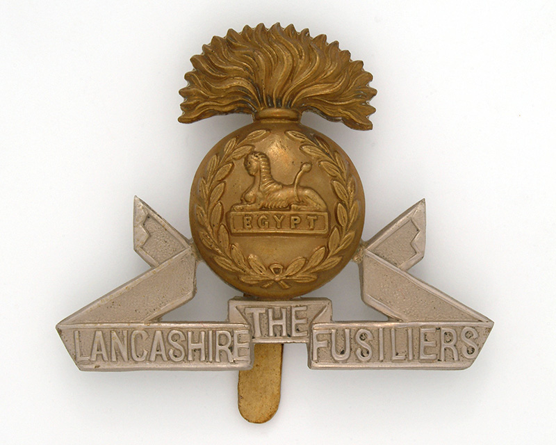 Other ranks’ cap badge, The Lancashire Fusiliers, c1900