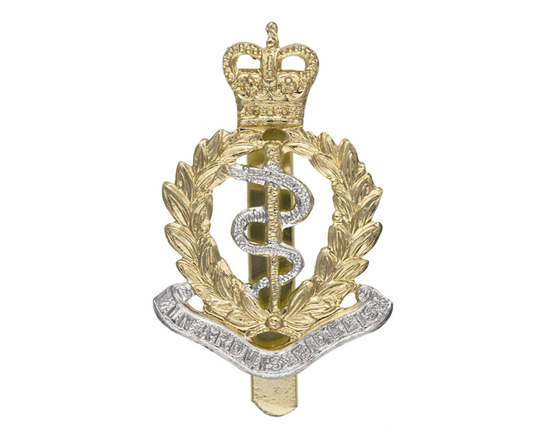 Cap badge of the Royal Army Medical Corps, 1953