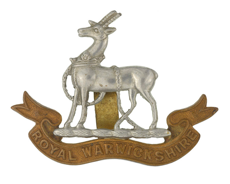 Other ranks’ cap badge, Royal Warwickshire Regiment, c1940 