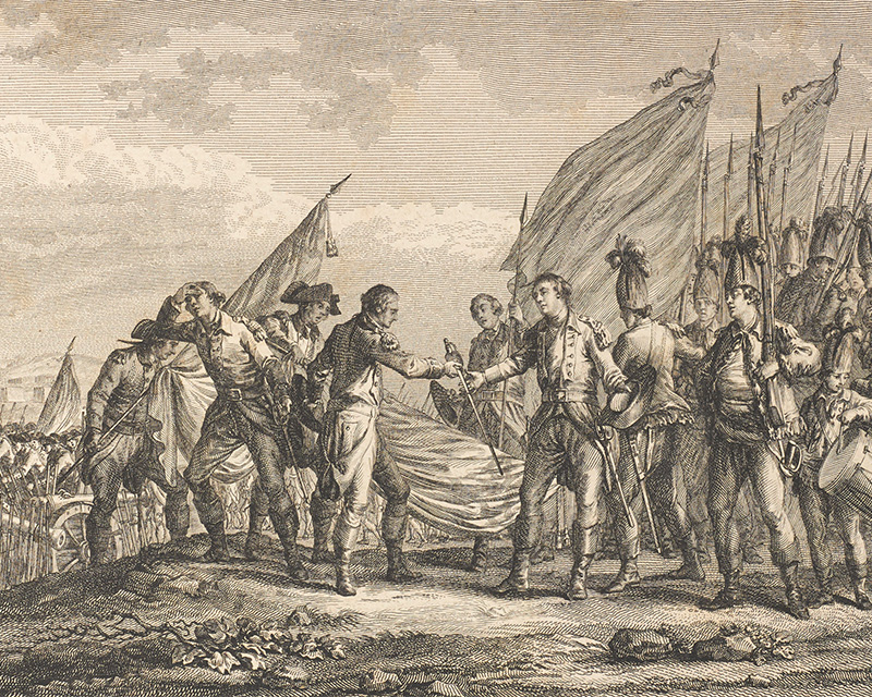 The surrender of General Burgoyne at Saratoga, 1777