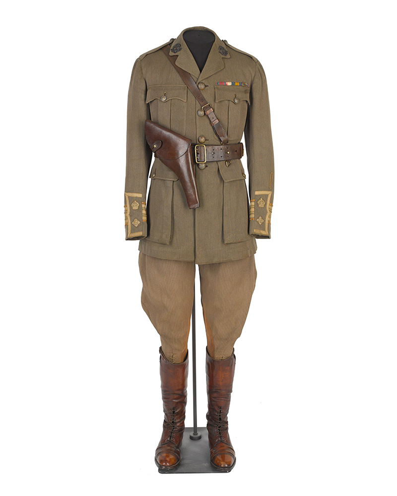 Service dress tunic worn by Colonel C P Rooke, DSO, 11th (Service) Battalion The Royal Warwickshire Regiment, c1915