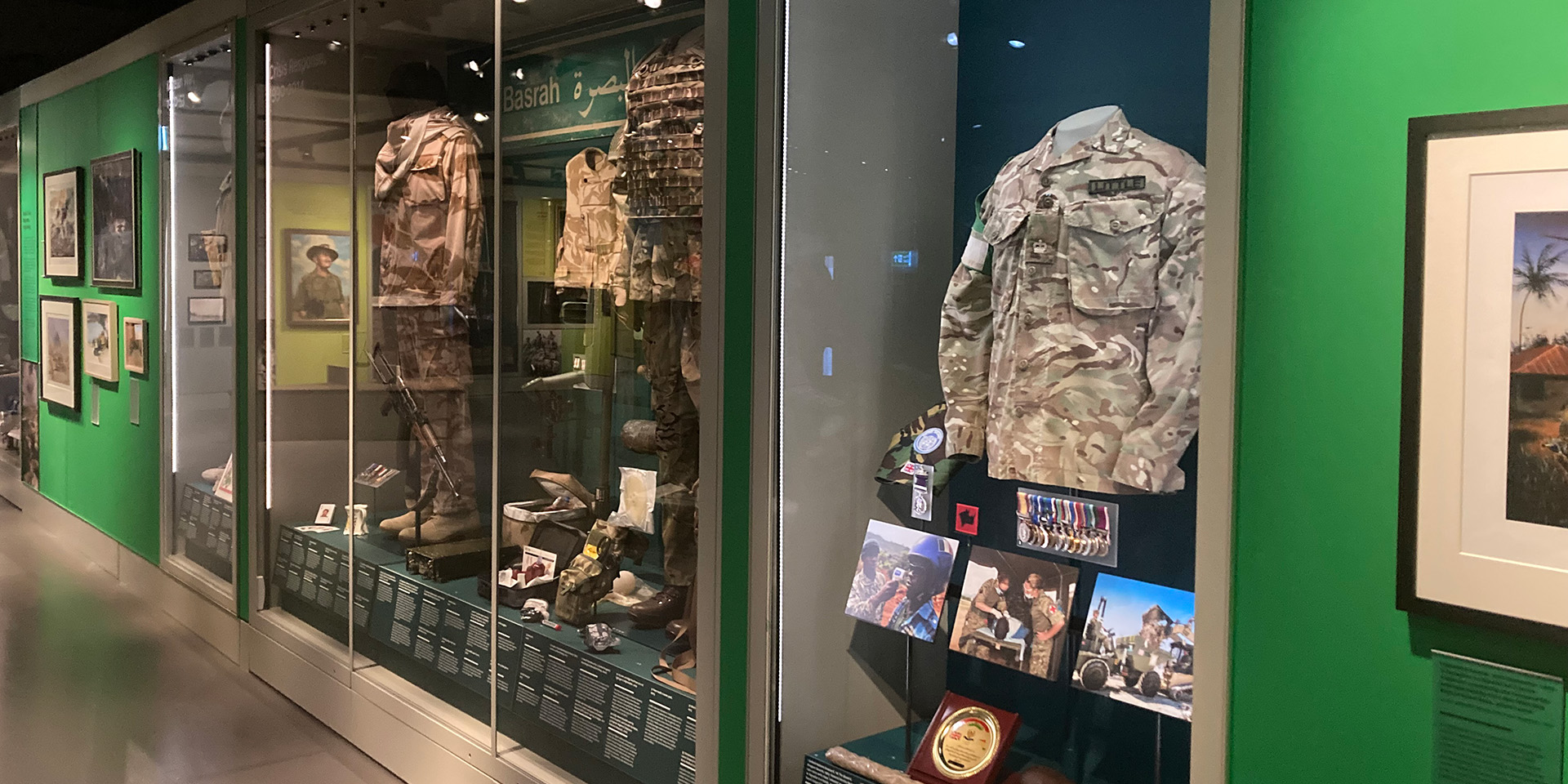 Modern uniforms, kit and equipment on display in Global Role gallery