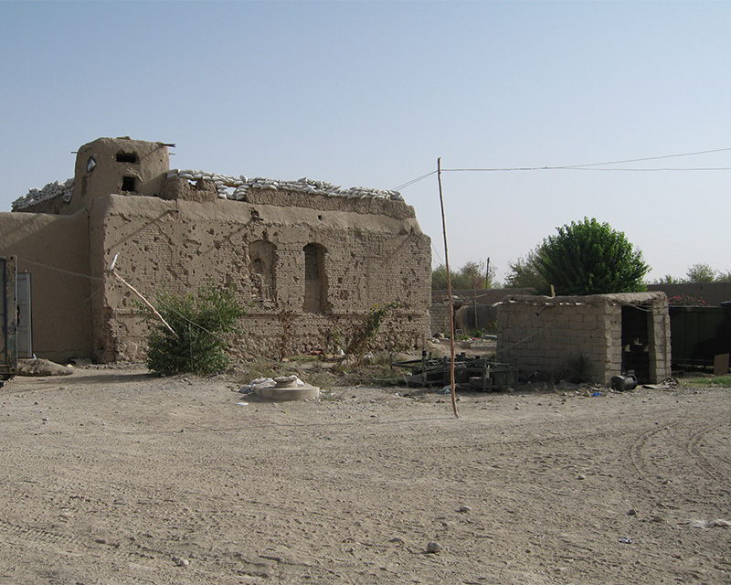 Part of the Musa Qala compound known as ‘The Alamo’, showing battle damage, 2006