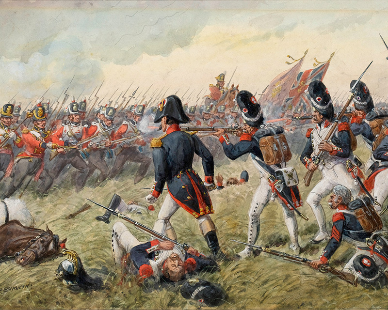 ‘The 3rd Regiment of Foot Guards at the battle of Waterloo, June 18th 1815’