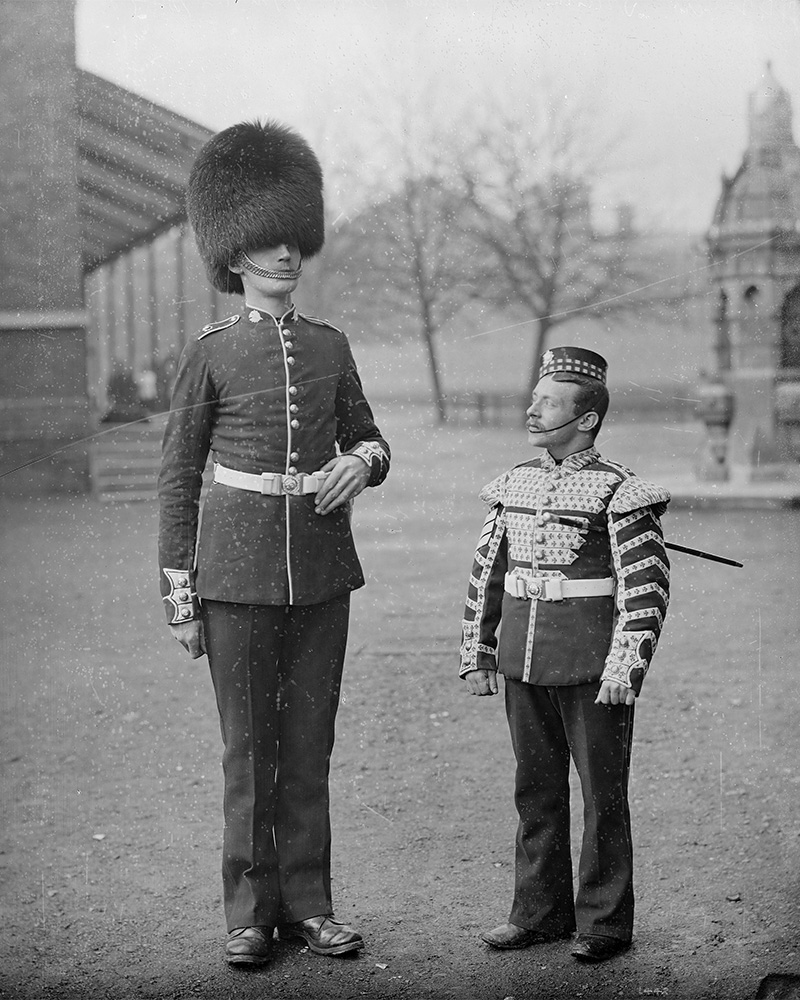 Private and Drummer, Scots Guards, c1895