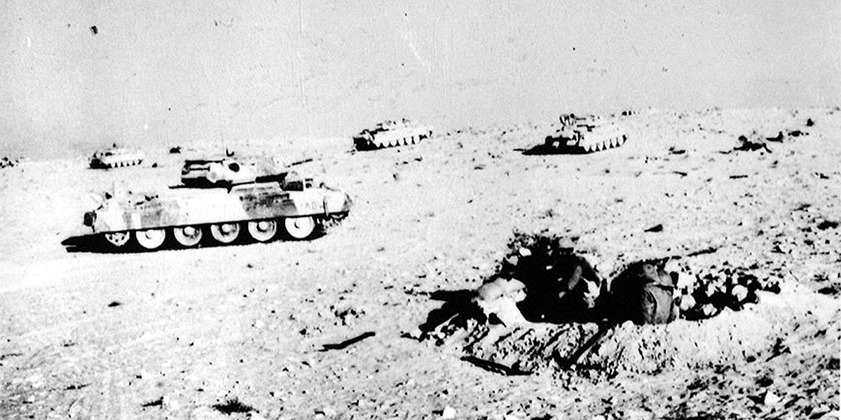 Tanks on Ruweisat Ridge during the First Battle of El Alamein, July 1942