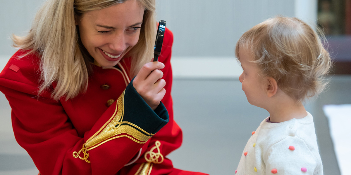 Toddler at a Tiny Troopers workshop