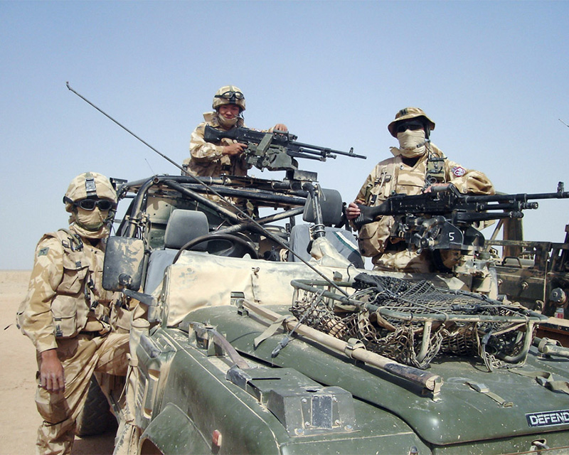 Weapons Mount Installation Kit (WMIK) Land Rover, Royal Gurkha Rifles, Helmand, Afghanistan, 2006