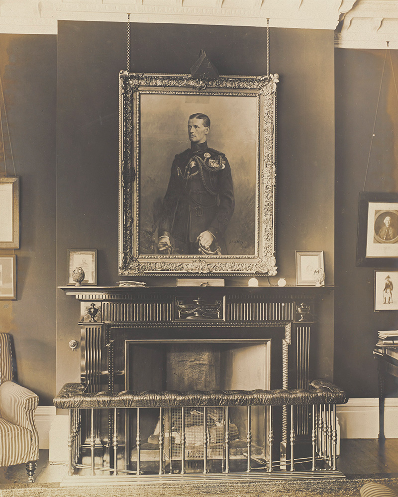 The same painting hanging above the fireplace at Englemere House, the home of Field Marshal Lord Roberts, c1906