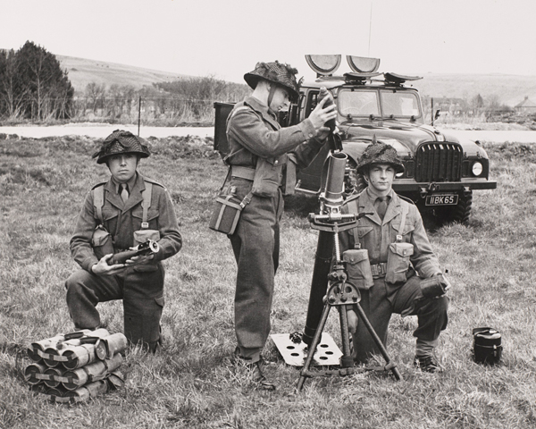 Mortar and crew, The Devon and Dorset Regiment, c1960