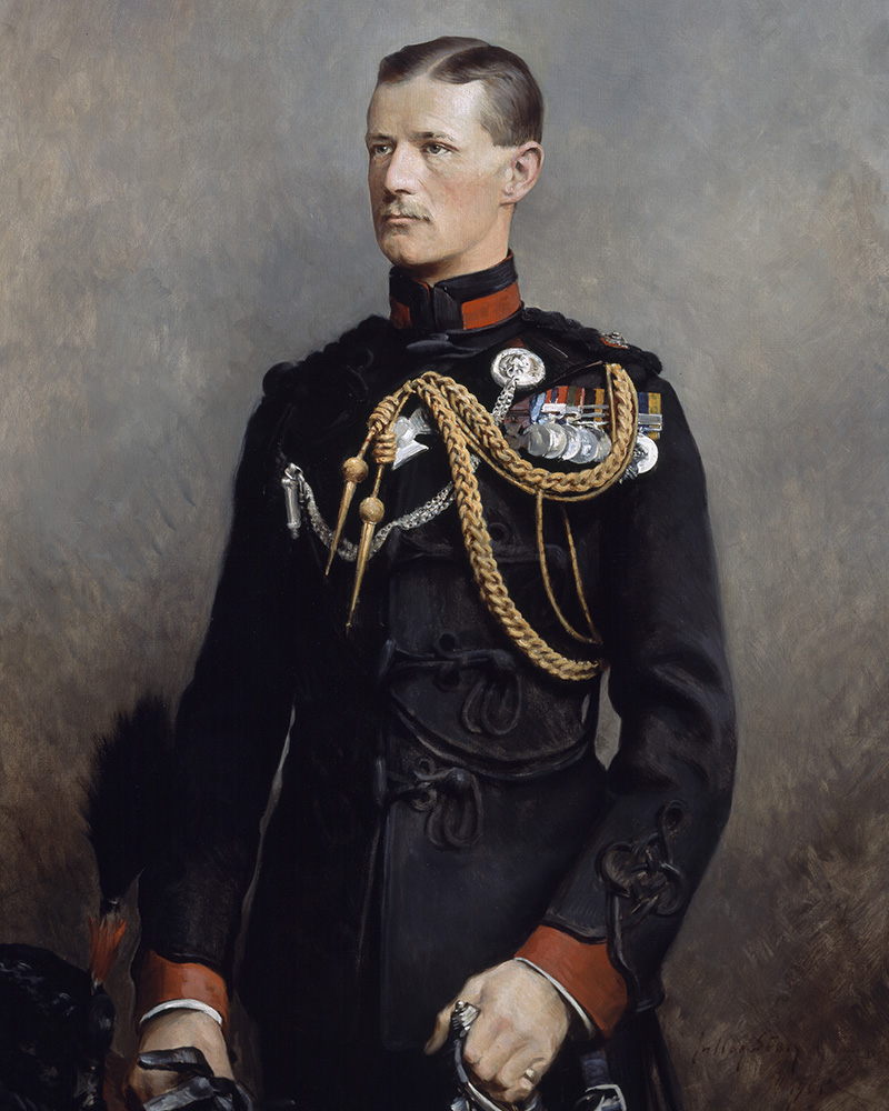 Posthumous painting of Lieutenant Frederick Hugh Sherston Roberts VC, King’s Royal Rifle Corps, 1901
