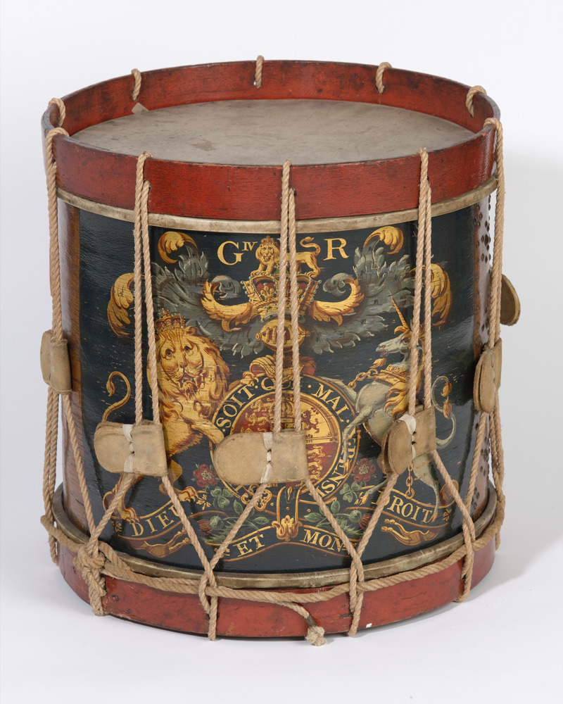 Drum carried by the 1st Foot Guards at Waterloo, c1815