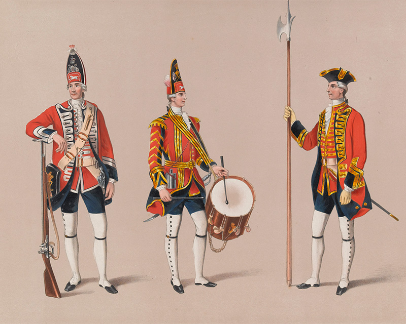 Soldiers of the 1st Regiment of Foot Guards, 1745