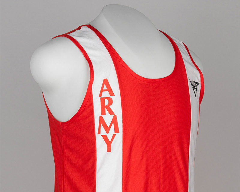 Army physical training vest worn by Kriss Akabusi, c1993
