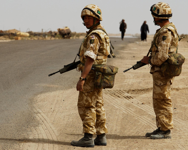 Royal Gurkha riflemen serving with the Royal Irish Regiment in Iraq, 2003