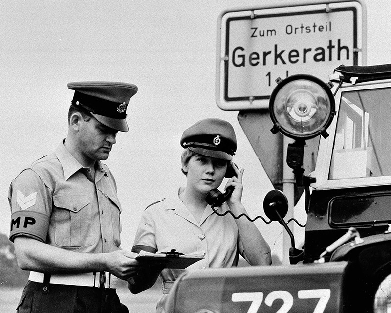 Member of the Women’s Royal Army Corps attached to the Royal Military Police, Germany, c1955