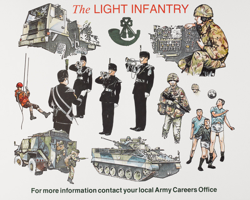 Recruiting poster for The Light Infantry, 1995