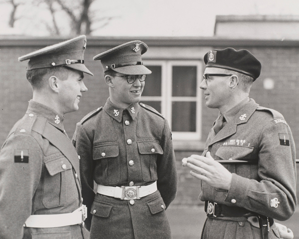 Junior Leaders and an officer of the King’s Regiment, c1960