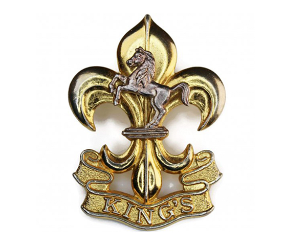 Cap badge, The King's Regiment, c1960