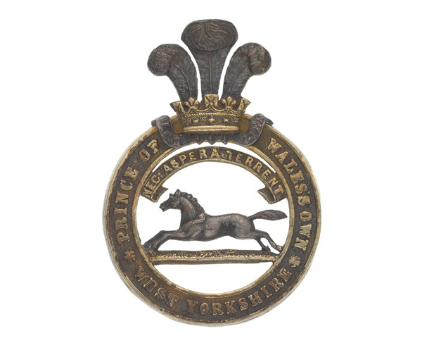 Glengarry badge, Prince of Wales's Own (West Yorkshire Regiment), c1881
