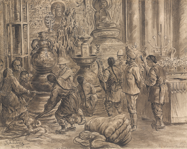 'Emptying the Lama Temple at Peking', 1900