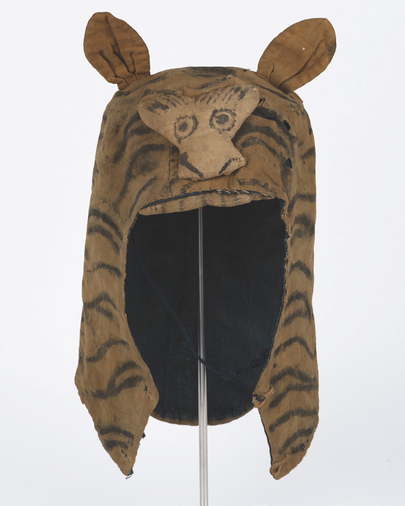 Tiger headdress worn by a Chinese soldier during the Legations siege, c1900