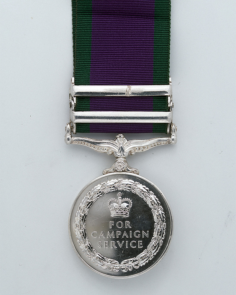 General Service Medal with Borneo clasp awarded to Rifleman Topbahadur Mall, 2nd King Edward VII's Own Gurkha Rifles