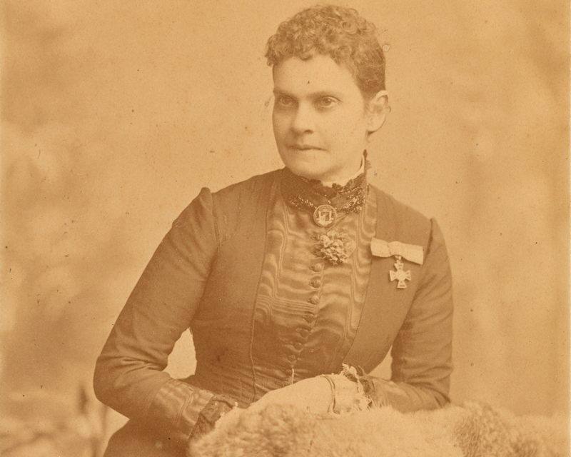Mrs Annie Fox, wife of the 94th's Quartermaster, who nursed the wounded at Bronckhorstspruit despite being herself shot, 1883 
